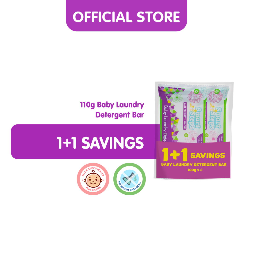 1+1 Savings Smart Steps Baby Laundry Detergent Bar 110g